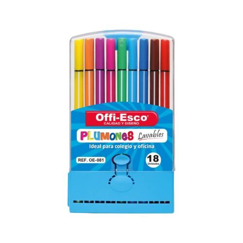 Plumones Offi-Esco estuche X 18
