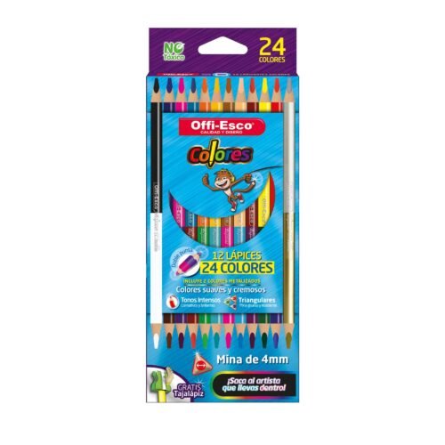 Colores triangulares Offi-Esco doble punta X 12