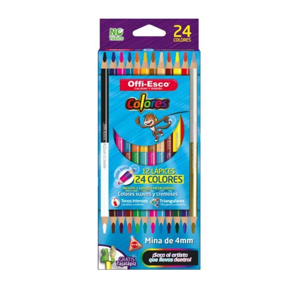 Colores triangulares Offi-Esco doble punta X 12