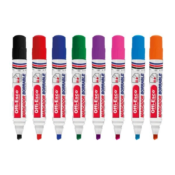 Marcador borrable Offi-Esco estuche X 8
