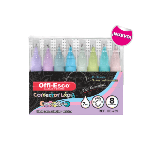 Corrector 3D Lápiz artístico pastel Offi-Esco X 8