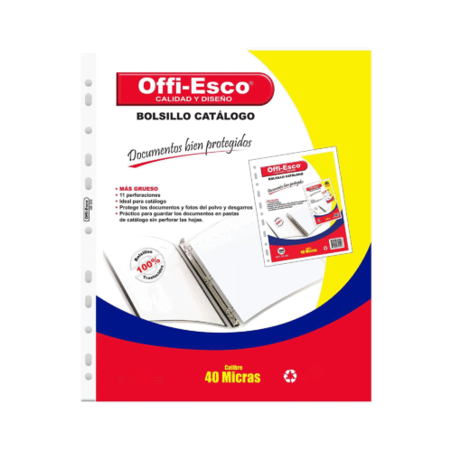 Bolsillo Catalogo delgado Offi-Esco 40 Micras