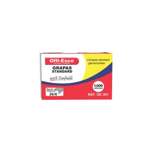 Gancho cosedora Offi-Esco X 1000pz caja pequeña