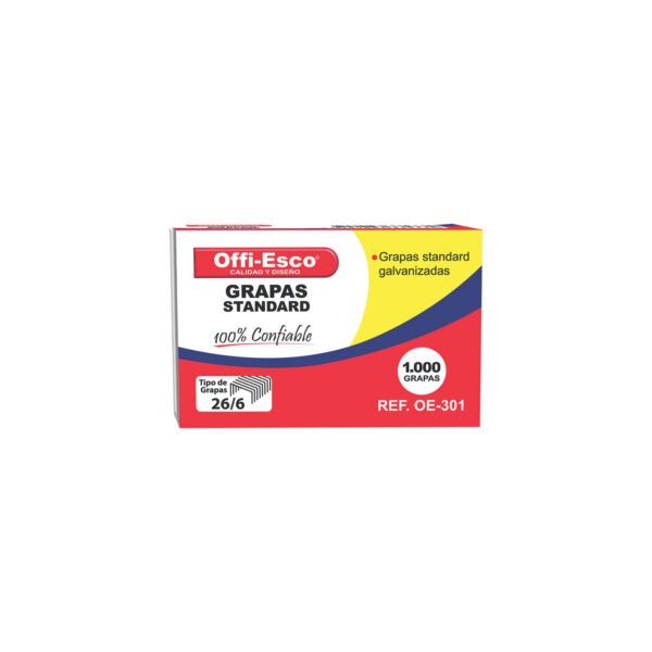 Gancho cosedora Offi-Esco X 1000pz caja pequeña